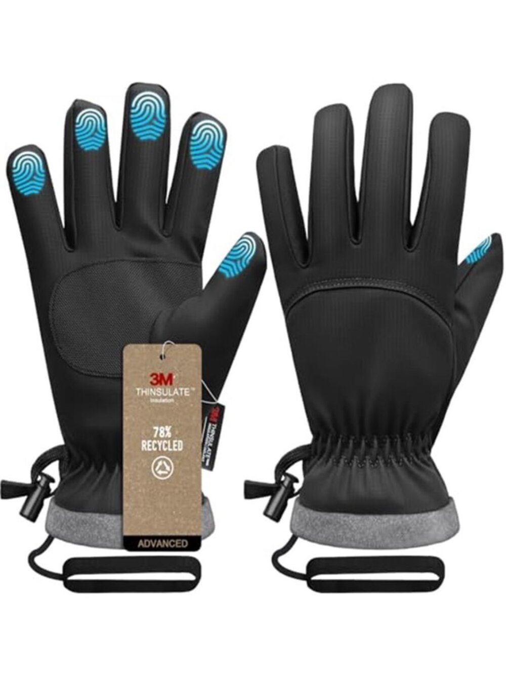 Unisex Winter Gloves Ski Gloves Waterproof & Warm Cold Weather Gloves